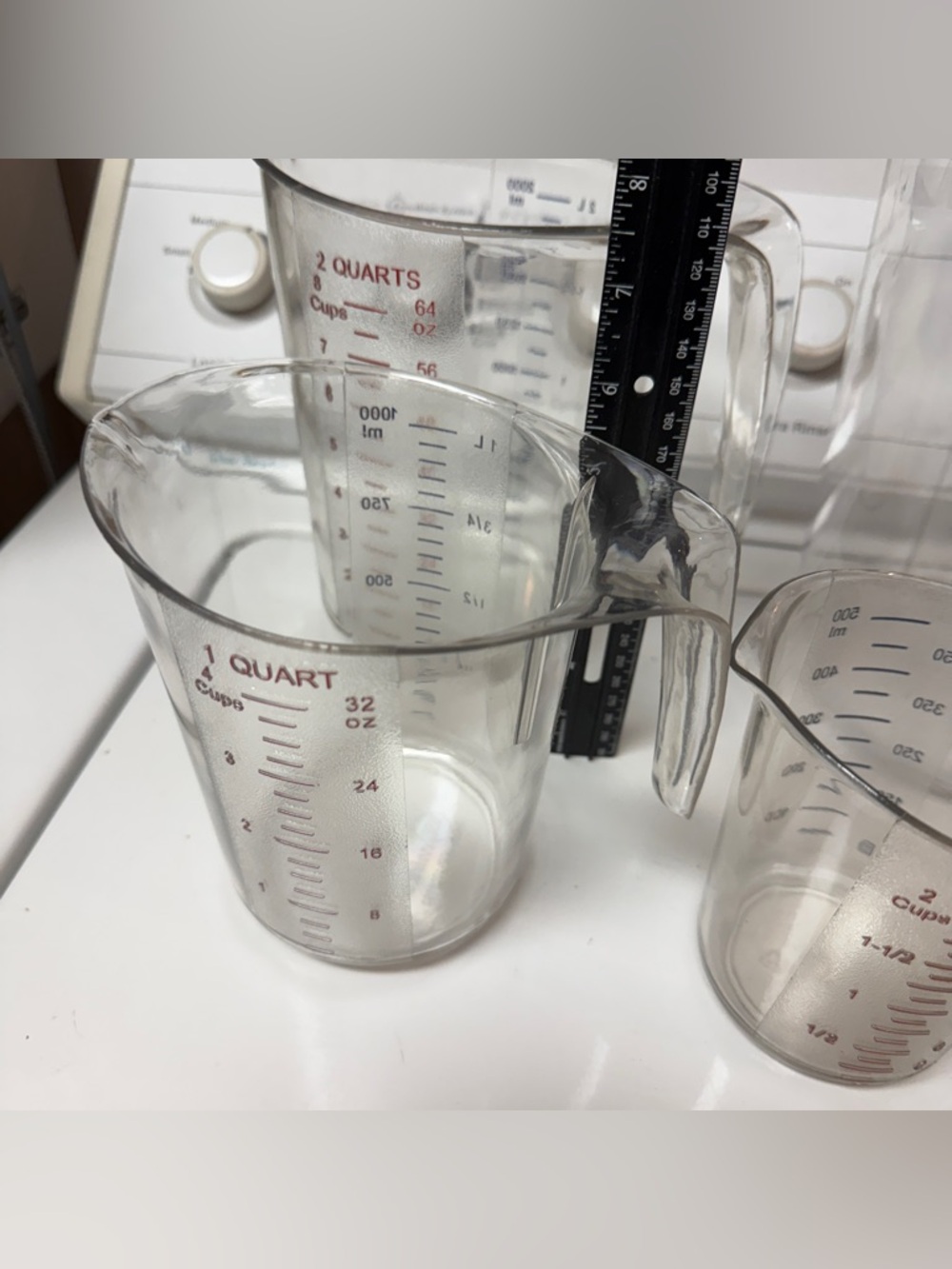 5pc Clear stackable Plastic Measuring Cup Set - Transparent - Picture 11 of 15